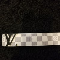 Image 7 of LV Belt Big Size Cream Checker 2024