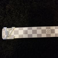 Image 7 of LV Belt Cream Checker