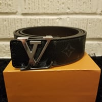 Image 1 of LV Belt Black LV Logo 2024