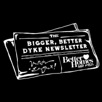 Image 3 of "Bigger, Better Dyke Newsletter" Ribbed Tank in Black *pre-order*