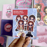 Image 2 of nayeon 'ABCD' fashion doll sticker pack.