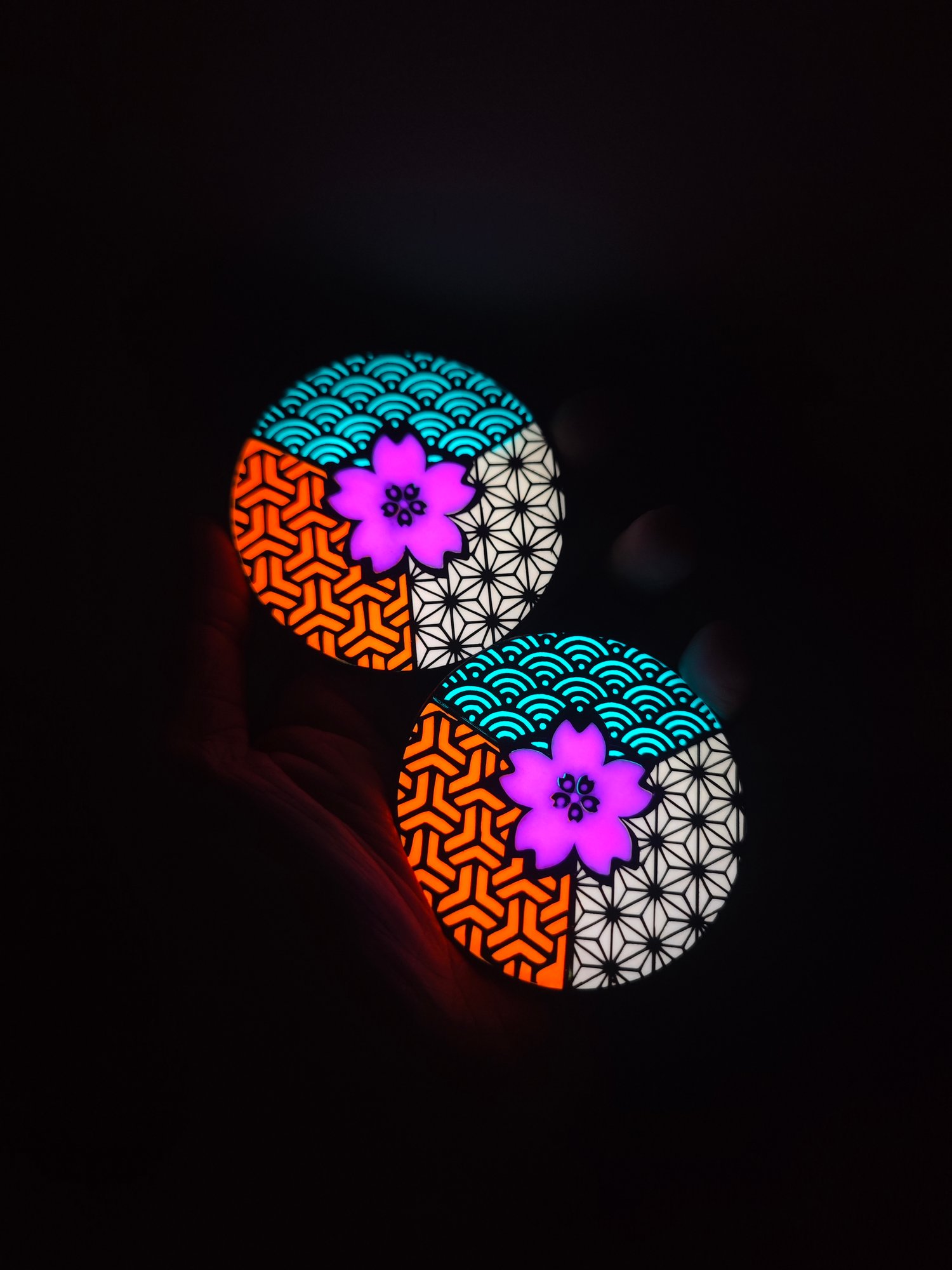 Image of Sakura tri motif pattern