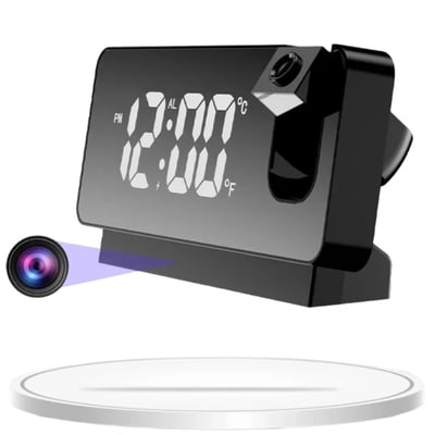 WiFi Mini Clock Camera 1080P HD with Motion Detection for Home Security