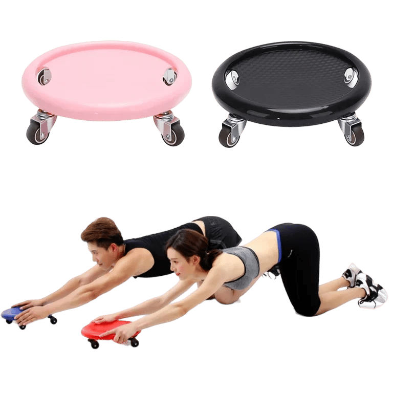 Ab Wheel Roller Fitness Disc - Ab Muscle Exerciser, Bodybuilding Sliding Plate Trainer