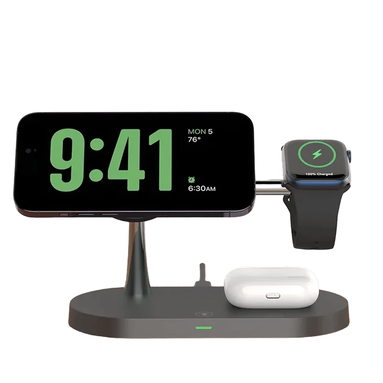 3-in-1 Wireless Charger Stand - Magsafe, Airpods Pro, Apple Watch Fast Charging Station