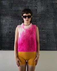 Image 1 of cable rib vest painted