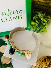 Image 4 of Golden Turquoise Cuff Bracelet 