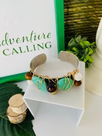 Image 5 of Golden Turquoise Cuff Bracelet 