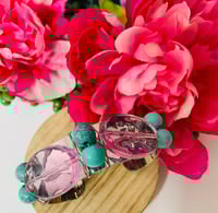 Image 3 of Pink-n-Turquoise Cuff Bracelet  