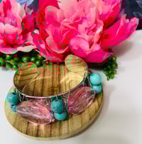 Image 5 of Pink-n-Turquoise Cuff Bracelet  