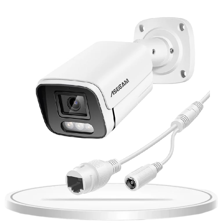 4K 8MP IP Camera - Audio, Outdoor POE, H.265, Onvif Metal Bullet CCTV, 4MP Color Night Vision