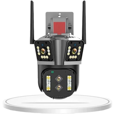16MP 8K PTZ Security Camera - IPC360 Home App, 4 Lenses, 10X Zoom, WiFi, Two-Way Audio
