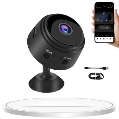 24/7 Surveillance: Indoor/Outdoor Mini Camera with Night Vision