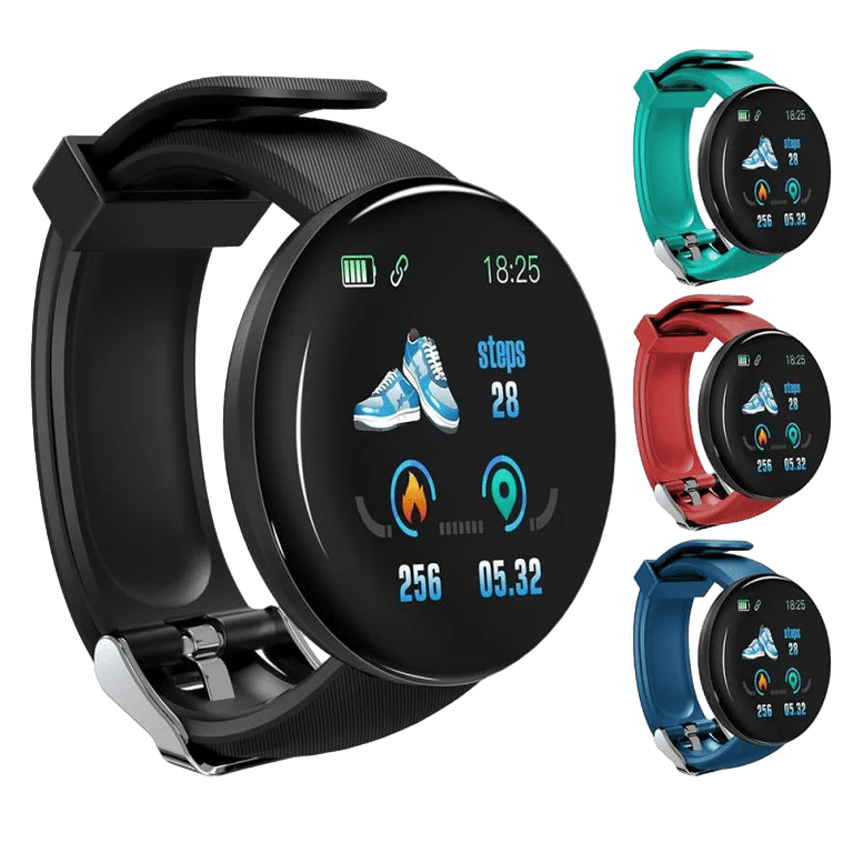 Smart Watch - Round Fitness Tracker with Blood Pressure & Heart Rate Monitor