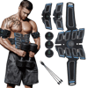 EMS Muscle Stimulator - 8 Pad Abs Trainer, USB Rechargeable Abdominal Muscle Toner