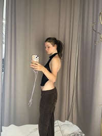 Image 2 of merino backless knitted too