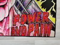 Image 4 of WHIPLASH - Power and pain Flag (cloth poster Banner tapestry) Old school Thrash metal