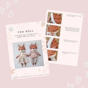 Image of Fox Doll Sewing Pattern and Tutorial