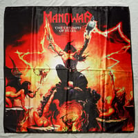 Image 1 of MANOWAR - The triumph of steel Flag 3' x 3' (cloth poster Banner tapestry) Heavy Power metal