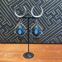 Image 4 of Double prism labradorite and Opalite and saddle ear weights 