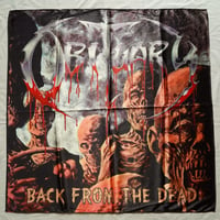 Image 1 of OBITUARY - Back from the dead Flag 3' x 3' (cloth poster Banner tapestry) Death metal