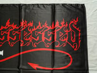 Image 3 of POSSESSED - Seven churches Flag 3' x 3' (cloth poster Banner tapestry) Old school Death metal