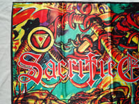 Image 2 of SACRIFICE - Forward to termination Flag 3' x 3' (cloth poster Banner tapestry) Death metal