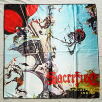 Image 1 of SACRIFICE - Apocalypse inside Flag 3' x 3' (cloth poster Banner tapestry) Canadian thrash metal