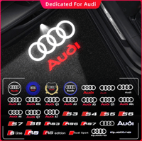 Image 1 of 2Pcs LED LASER HQ AUDI Car Door logo Projector Welcome Light Courtesy