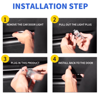 Image 3 of 2Pcs LED LASER HQ AUDI Car Door logo Projector Welcome Light Courtesy
