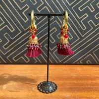 Image 3 of Red Afghan tassel ear weights 