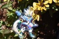 Image 3 of Band-Style Zeraora Holographic Acrylic Keychain