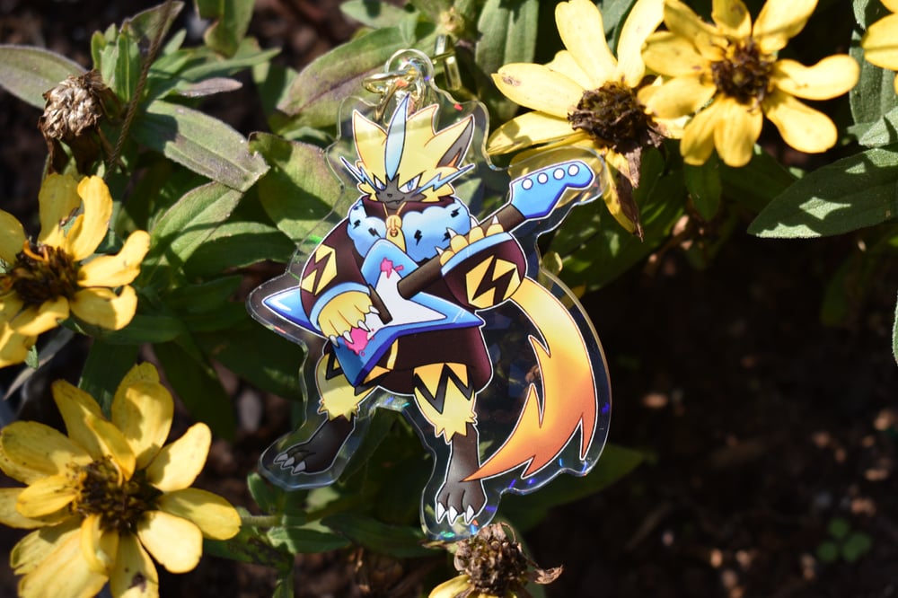Band-Style Zeraora Holographic Acrylic Keychain