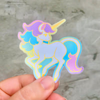 Image 3 of Rainbow Unicorn Metallic Stickers