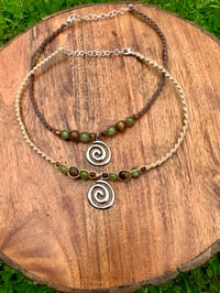Image 1 of Spiral beaded necklace