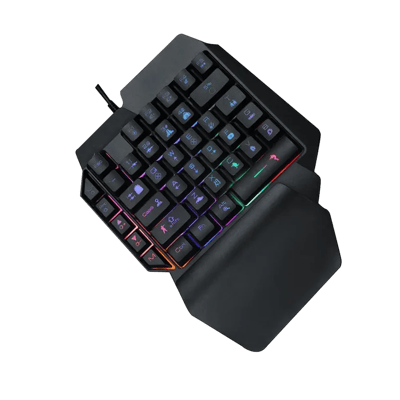 39 Key Mechanical Keyboard Gaming, RGB USB Wired Mouse Gamer Keypad Backlight Game Controller
