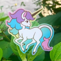 Image 1 of Rainbow Unicorn Metallic Stickers