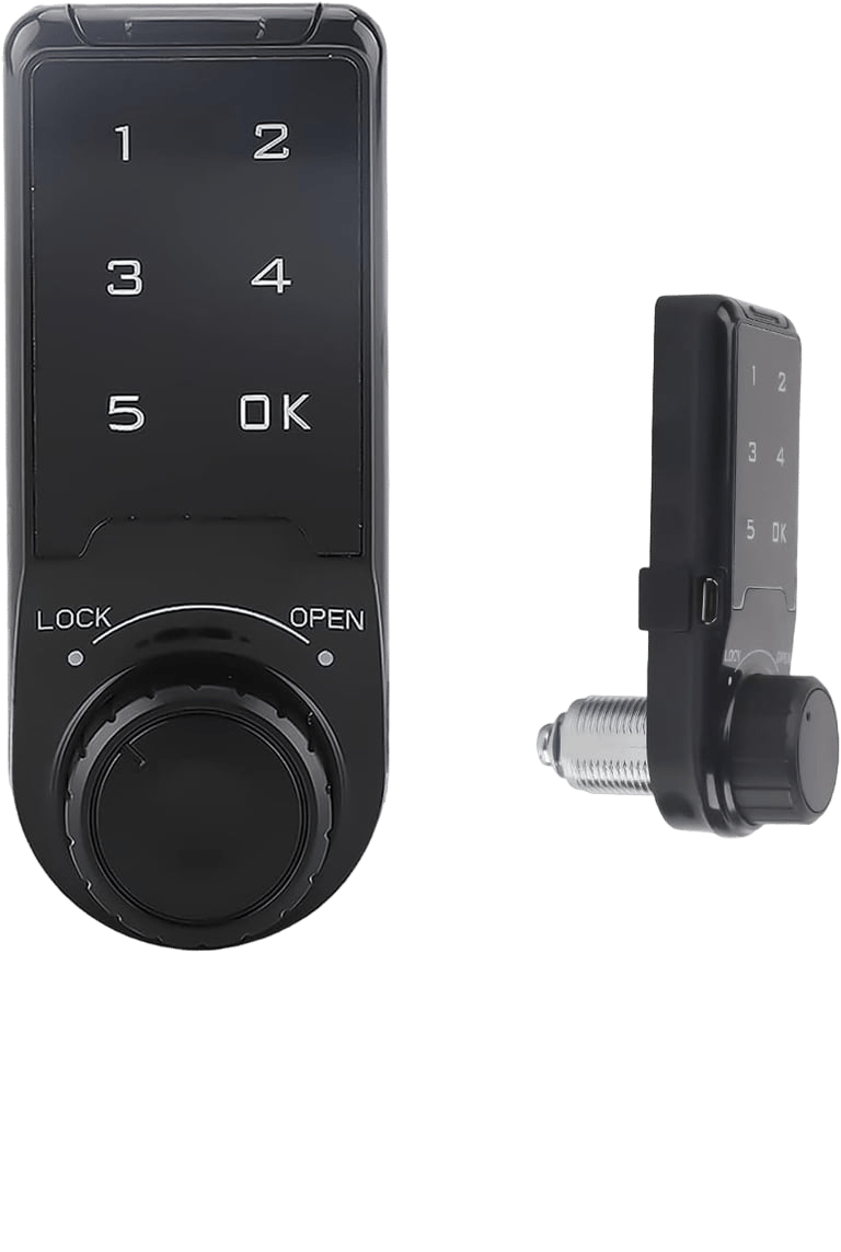 Smart Electronic Password Door Lock Touch Screen Digital Security Anti-theft Wooden Cabinet Keypad