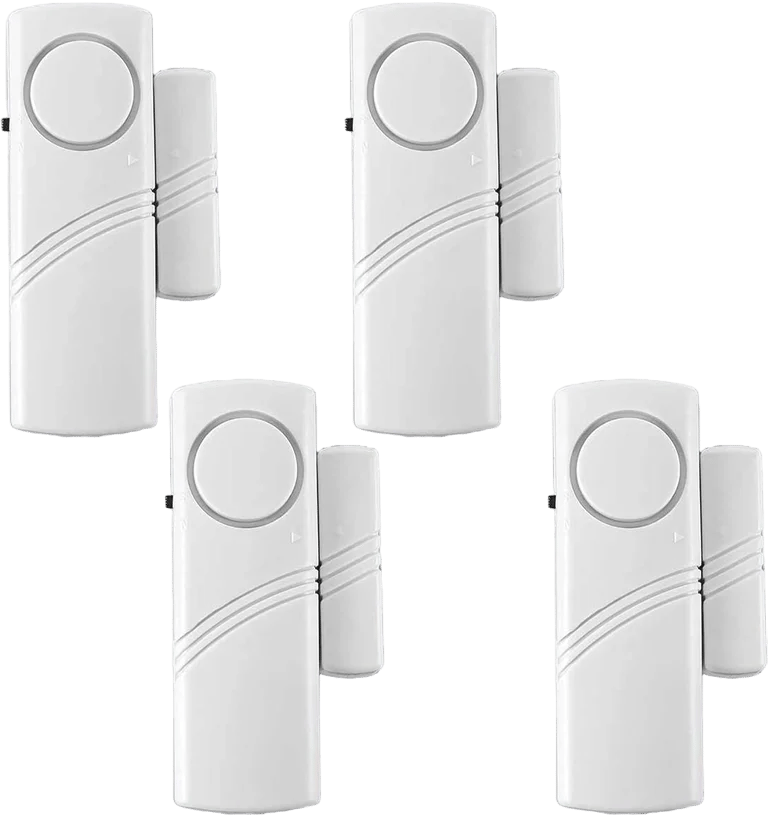 4 Pack Security Window/Door Alarm, Door Open Chime, Magnetic Burglar Alert Sensor, Loud Door Alarms 