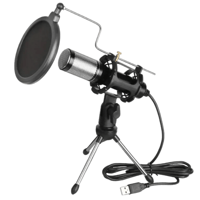 AuraWave USB Condenser Microphone Set