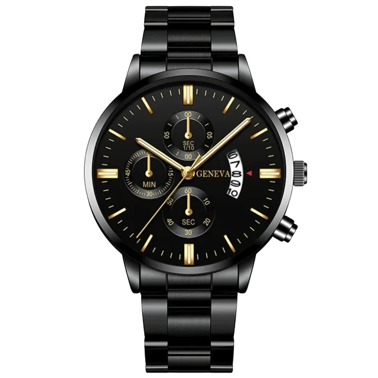 PrestigeCraft™ Luxury Stainless Steel Quartz Men's Wrist Watch