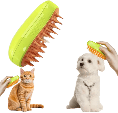 PurrGleam™ 3-in-1 Electric Steam Brush for Cats and Dogs