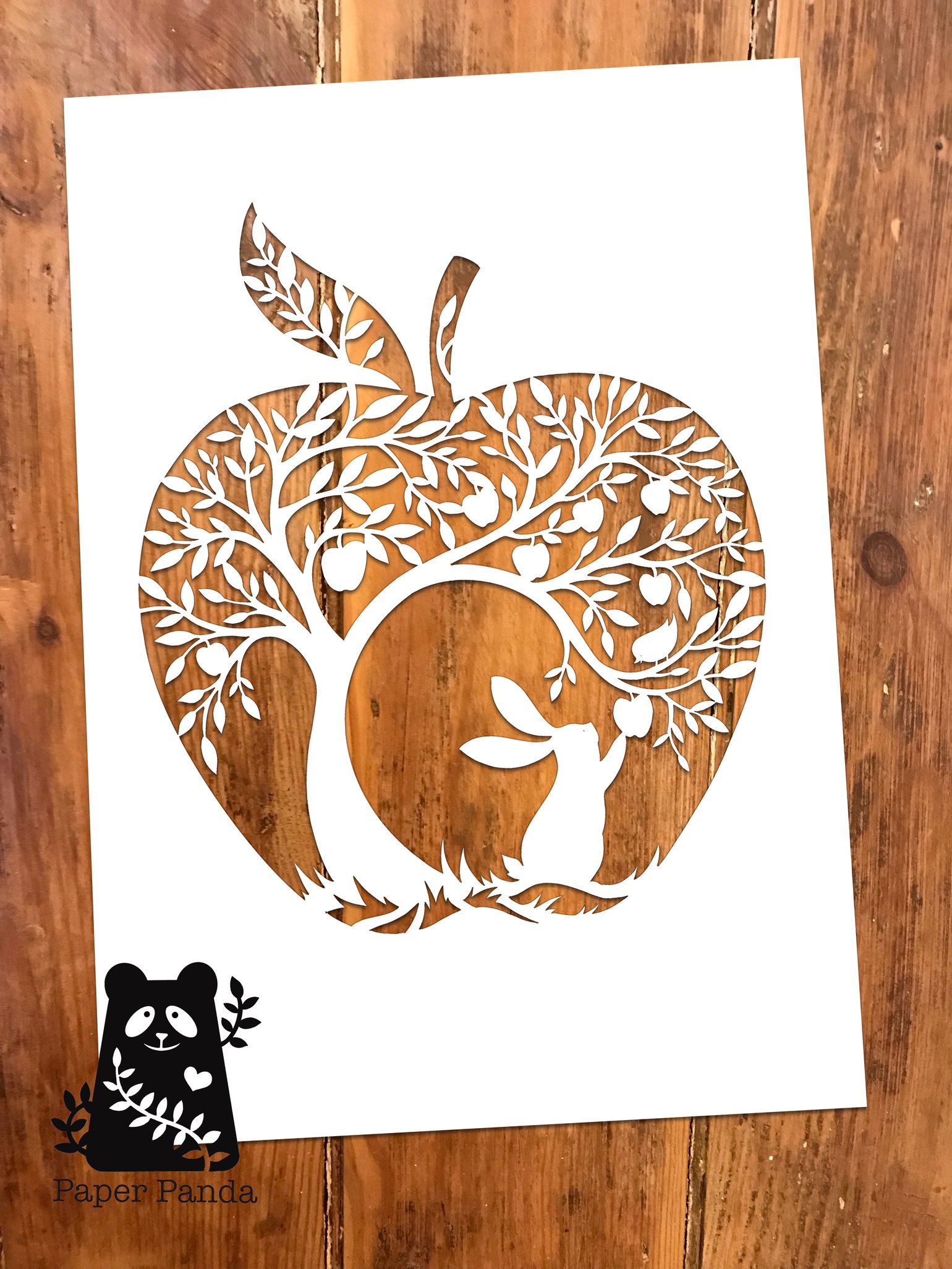 Image of Apple Tree Papercut Template