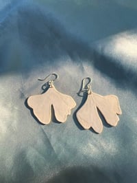 Image 1 of GINKGO EARRINGS - WHITE