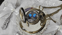 Image 2 of Morpho Pocket Watch with Butterfly Specimen