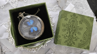 Image 4 of Morpho Pocket Watch with Butterfly Specimen