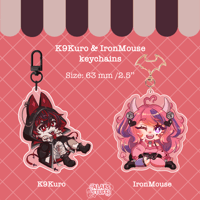 Image 1 of K9Kuro & IronMouse keychains | Vshojo