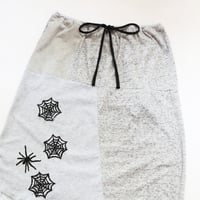Image 3 of spiderwebs spider halloween adult L large womens maxi long peasant skirt patchwork courtneycourtney