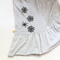 Image 5 of spiderwebs spider halloween adult L large womens maxi long peasant skirt patchwork courtneycourtney