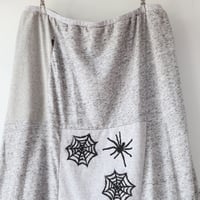Image 6 of spiderwebs spider halloween adult L large womens maxi long peasant skirt patchwork courtneycourtney